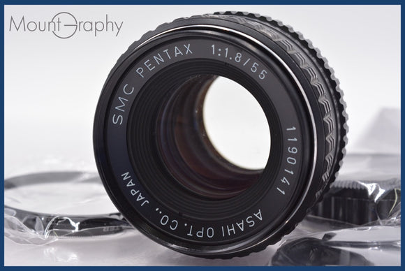 ★極上美品★ ペンタックス PENTAX SMC PENTAX 55mm F1.8 前後キャップ&レンズフィルター付 ★完動★同梱可 #mj5468