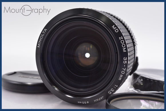 ★良品★ ミノルタ MINOLTA MD ZOOM 35-70mm F3.5 前後キャップ&レンズフィルター付 ★完動★同梱可 #mj5503