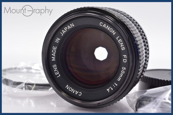 ★良品★ キヤノン Canon NEW FD 50mm F1.4 前後キャップ&レンズフィルター付 ★完動★同梱可 #mj5509