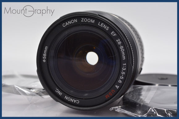 ★良品★ キヤノン Canon EF 28-80mm F3.5-5.6 V USM 前後キャップ&レンズフィルター付 ★完動★同梱可 #mj5517