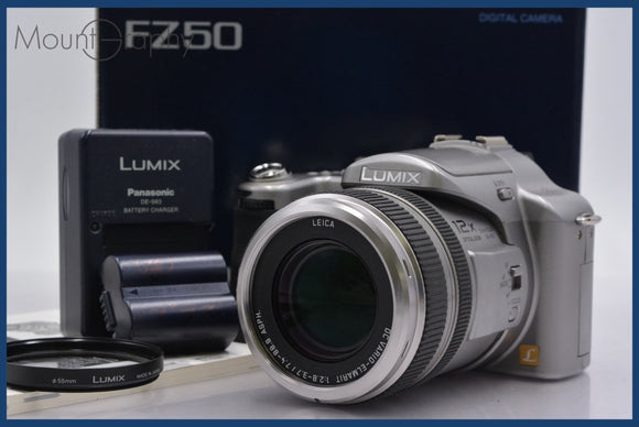 ★極上美品★ パナソニック Panasonic LUMIX DMC-FZ50 12x 前キャップ、レンズフィルター、元箱、充電器、メモリーカード他  #mj5700