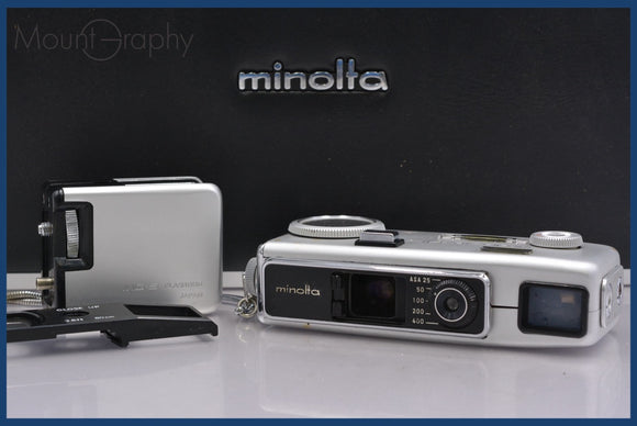 ★実用美品★ ミノルタ MINOLTA-16 MG-S 23mm F2.8 元箱、ケース、フィルター、フラッシュ付 ★完動★同梱可 #mj5701