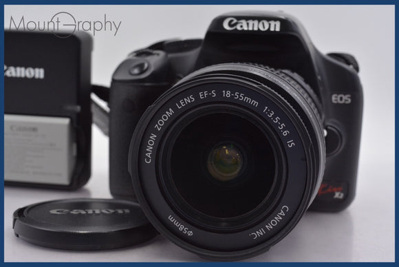 ★ジャンク特価★ キヤノン Canon EOS Kiss X2 + Canon EF-S 18-55mm F3.5-5.6 IS 前キャップ、バッテリー、充電器付属 ★完動★ #mj5807