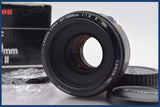 ★良品★ キヤノン Canon EF 50mm F1.8 II 前後キャップ&amp;レンズフィルター、元箱付 ★完動★同梱可 #mj5813