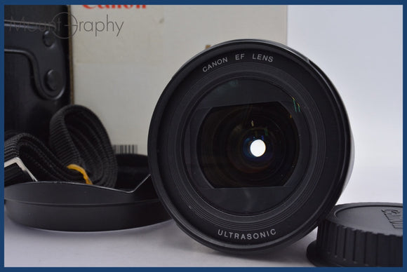 ★極上美品★ キヤノン Canon EF 20-35mm F3.5-4.5 USM 後キャップ、フード、元箱付 ★完動★同梱可 #mj5814