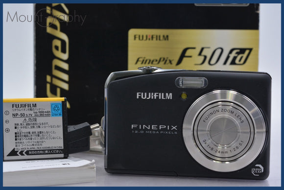 ★極上美品★ 富士フィルム FUJIFILM FinePix F50fd  3x 元箱、バッテリー、ソフトケース、取扱説明書付属 ★完動★同梱可 #mj5921