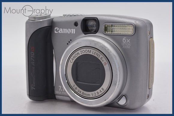 ★極上美品★ キヤノン Canon PowerShot A710 IS 6x 単三電池仕様 ★完動★同梱可 #mj5964