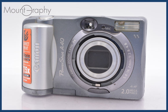 ★ジャンク特価★ キヤノン Canon PowerShot A40 3x 単三電池仕様 同梱可 #mj6014