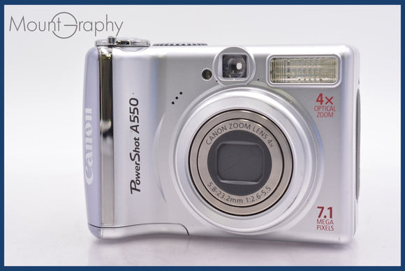 ★極上美品★ キヤノン Canon PowerShot A550 4x 単三電池仕様 ★完動★同梱可 #mj6126