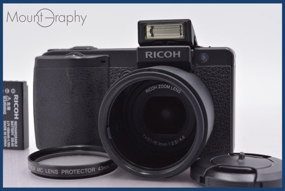★極上美品★ リコー RICOH GX200 前キャップ&レンズフィルター、フード、バッテリー付 ★完動★同梱可 #mj6349