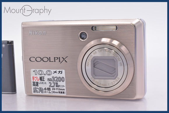 ★極上美品★ ニコン Nikon COOLPIX S600 4x バッテリー付属 ★完動★同梱可 #mj6399