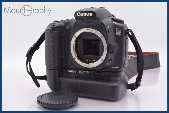 ★ジャンク特価★ キヤノン Canon EOS 20D + Canon BATTERY GRIP BG-E2 前キャップ付 ★完動★同梱可 #mj6493