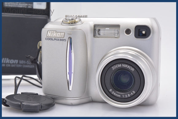 ★極上美品★ ニコン Nikon COOLPIX 885 3x 前キャップ、バッテリー、充電器付属付 ★完動★同梱可 #mj6527