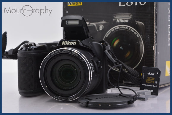 ★極上美品★ ニコン Nikon L810 26x 単三電池仕様 前キャップ、元箱、メモリーカード付属 ★完動★同梱無料 #mj6835