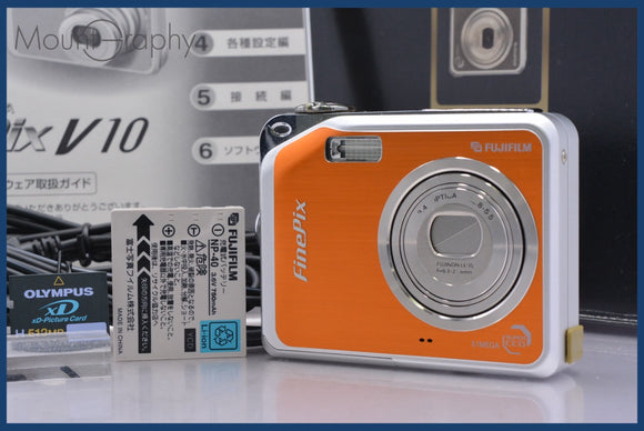 ★極上美品★ 富士フィルム FUJIFILM FinePix V10 元箱、バッテリー、メモリーカード、取扱説明書付属 ★完動★同梱無料 #mj6836