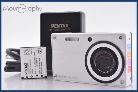 ★極上美品★ ペンタックス PENTAX Optio RS1000 4x バッテリー、充電器付属 ★完動★同梱無料 #mj6847