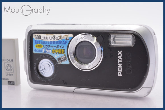 ★実用美品★ ペンタックス PENTAX Optio WP 3x バッテリー付属 ★完動★同梱無料 #mj6895