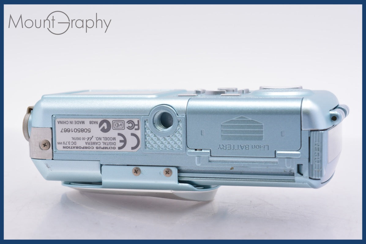 稀少色アイスブルー OLYMPUS μ-30 DIGITAL オリンパス、録音可能な生活防水カメラ「μ-30 DIGITAL」