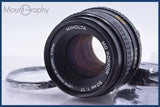 【動作保証】 ミノルタ MINOLTA MD ROKKOR 50mm F1.7 前後キャップ&amp;レンズフィルター付 同梱無料 #mj8579