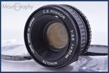【動作保証】 ミノルタ MINOLTA C.E. ROKKOR 50mm F2.8 前後キャップ&amp;レンズフィルター付 同梱無料 #mj8866