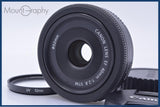 【美品・動作保証】 キヤノン Canon EF 40mm F2.8 STM 前後キャップ&レンズフィルター付 同梱無料 #my730