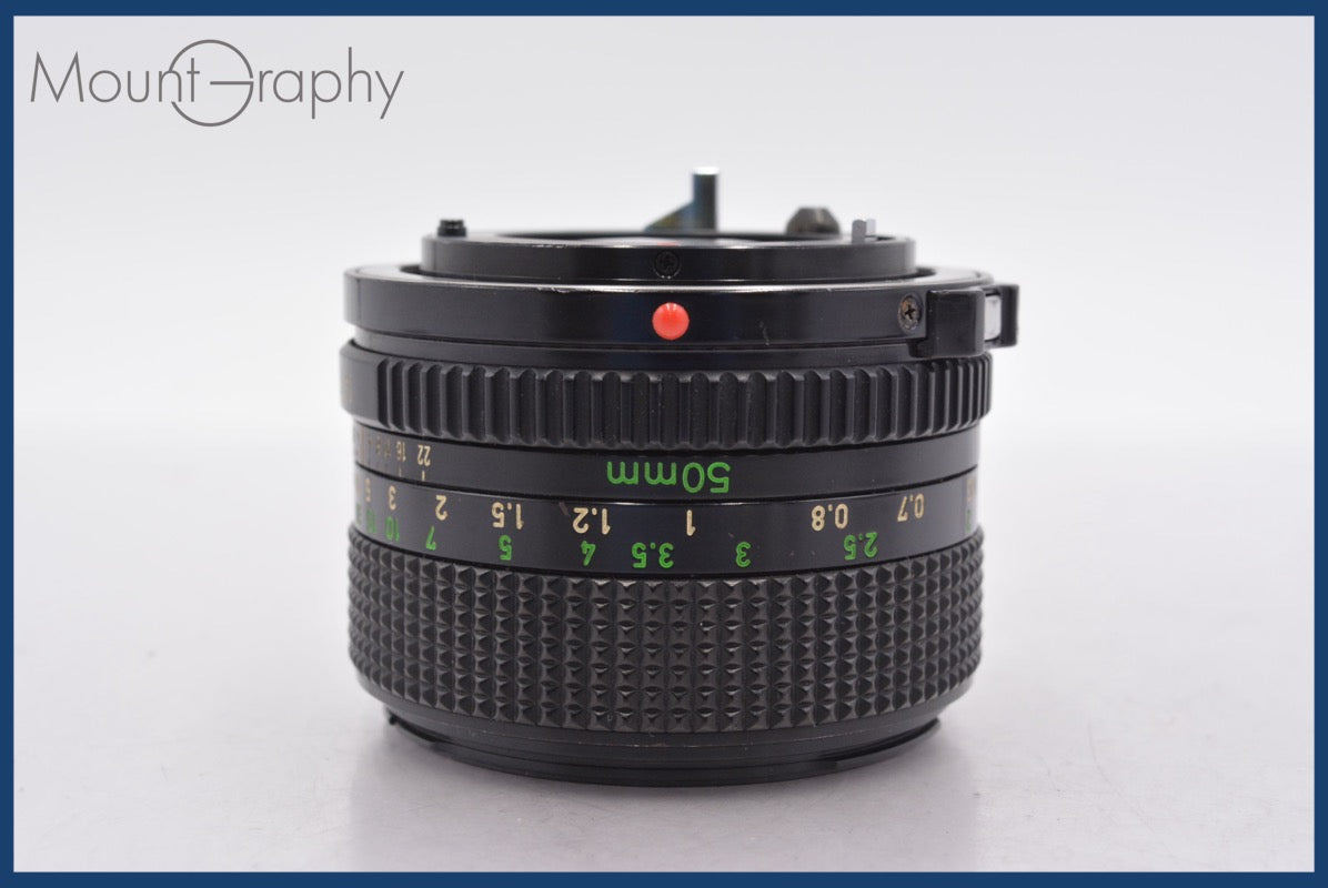 ☆特別特価☆ キヤノン Canon NEW FD 50mm F1.4 前後キャップ&レンズ