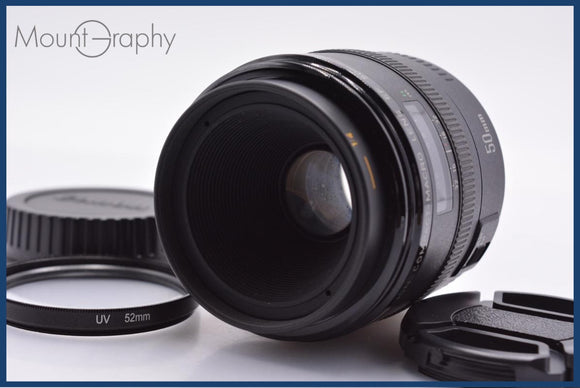 動作保証】 キヤノン Canon COMPACT-MACRO EF 50mm F2.5 前後キャップ