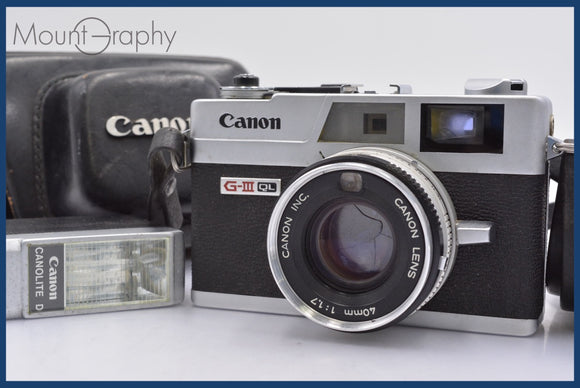 ★特別特価★ キヤノン Canon Canonet QL17 G-III QL 40mm F1.7 ストロボ、カメラケース付属 同梱可 #yk2559