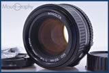 【動作保証】 ミノルタ MINOLTA MD 50mm F1.4 前後キャップ&レンズフィルター付 同梱無料 #yk6488