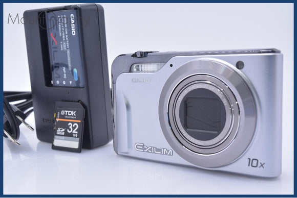 【返品保証】カシオ　CASIO EXILIM EX-H10 シルバー 美品・動作保証】 カシオ CASIO EXILIM EX-H10 10x バッテリー、充電器
