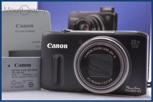 キヤノン Canon PowerShot SX260 HS 20x 元箱、バッテリー、充電器付属
