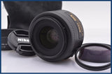 【美品・動作保証】 ニコン Nikon AF-S NIKKOR 35mm F1.8 G DX SWM 前後キャップ&レンズフィルター&フード＆ケース付 同梱無料 #yk8906