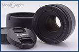 【動作保証】 キヤノン Canon EF 50mm F1.8 STM 前後キャップ&フード付 同梱無料 #yk9036