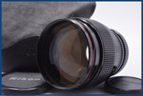 【動作保証】 キヤノン Canon New FD 85mm F1.2 L + K＆F CONCEPT FD-M4/3 前後キャップ、ケース付 同梱無料 #yk9270