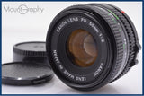【動作保証】 キヤノン Canon New FD 50mm F2 前後キャップ付 同梱無料 #yk9410