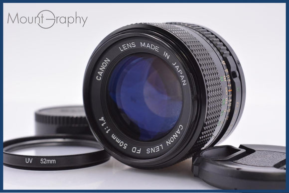 動作保証】 キヤノン Canon NEW FD 50mm F1.4 前キャップ、レンズ