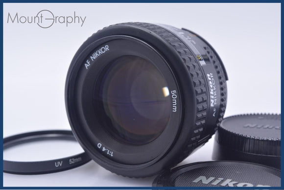 動作保証】 ニコン Nikon AF NIKKOR 50mm F1.4 D 前後キャップ&レンズ