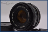 【動作保証】 キヤノン Canon NEW FD 50mm F2 前後キャップ付 同梱無料 #yu361